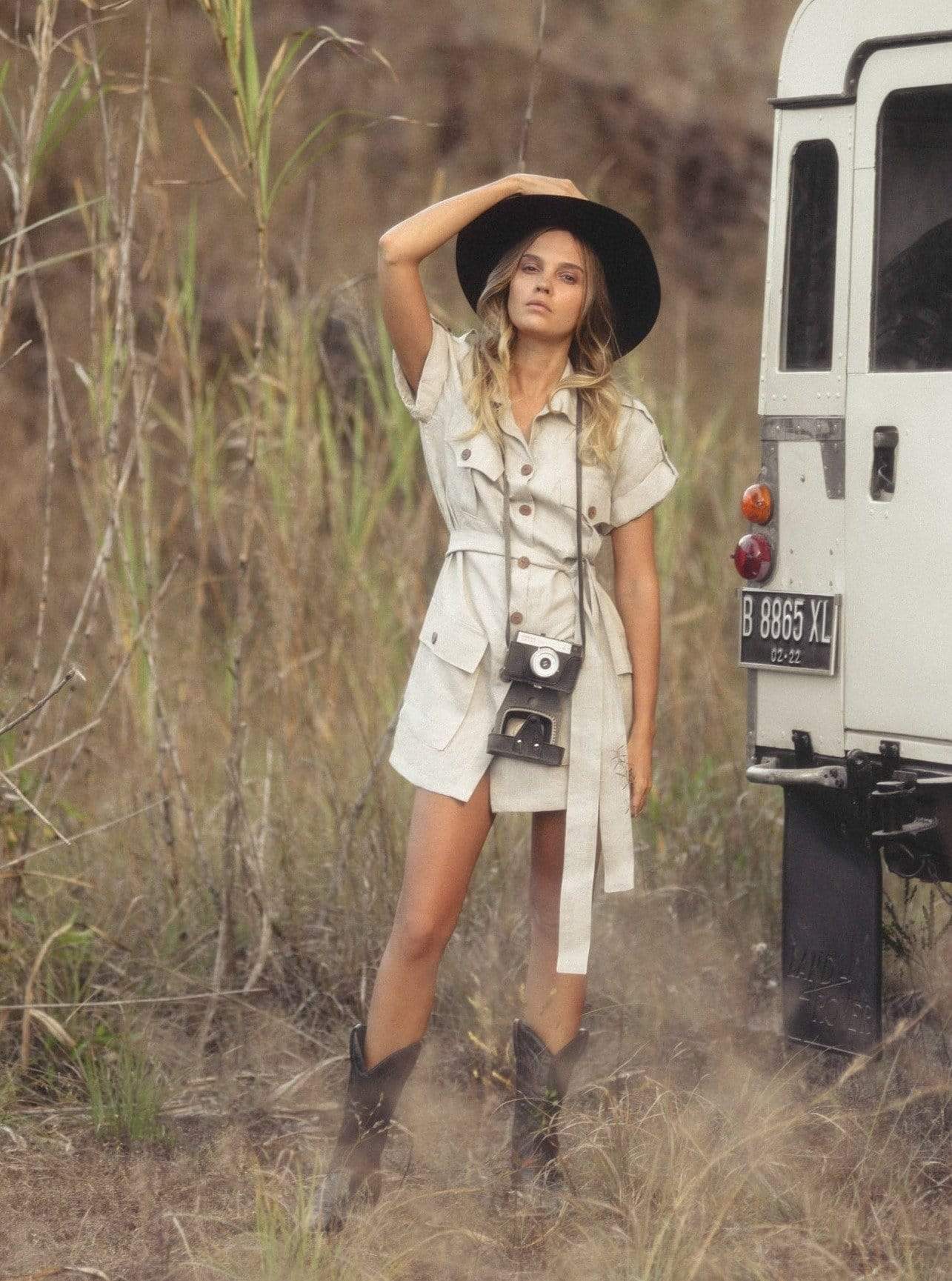 Art of Simplicity Dresses MADELYN Safari Shirt Dress