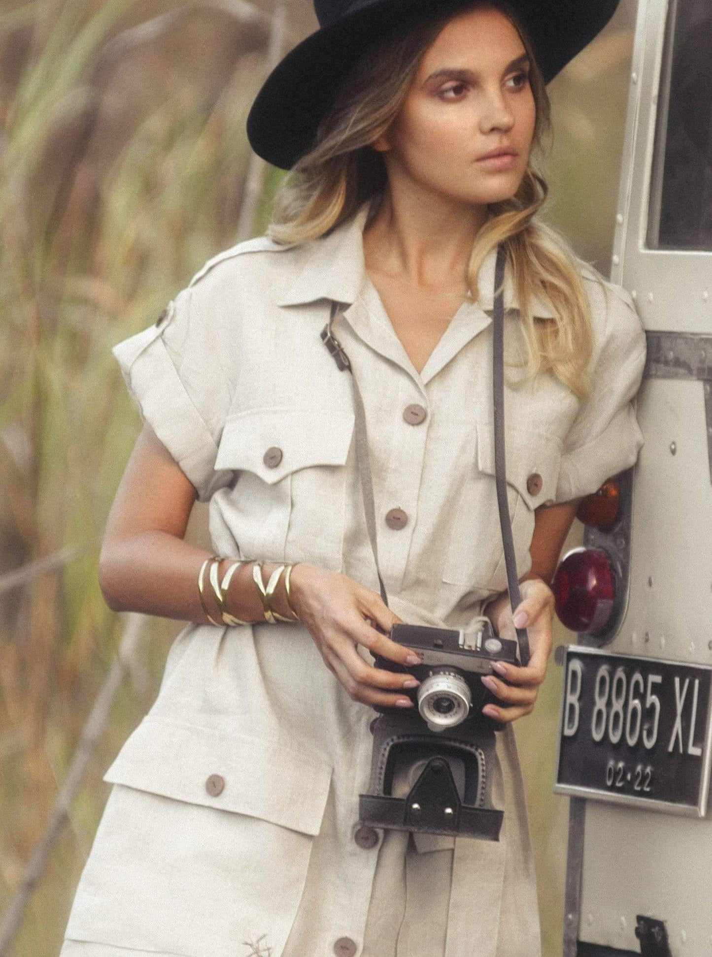 Art of Simplicity Dresses MADELYN Safari Shirt Dress
