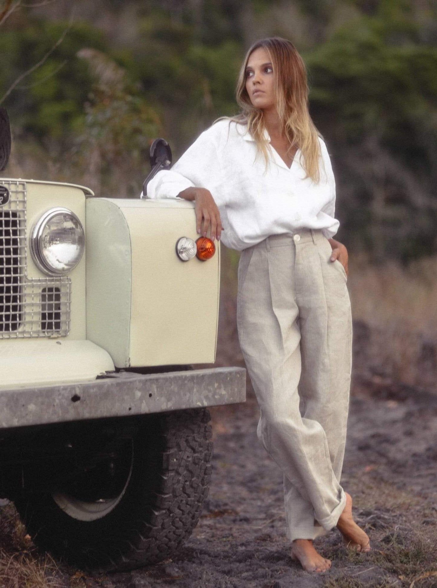 Art of Simplicity Pants ELISSA Tapered Linen Pants