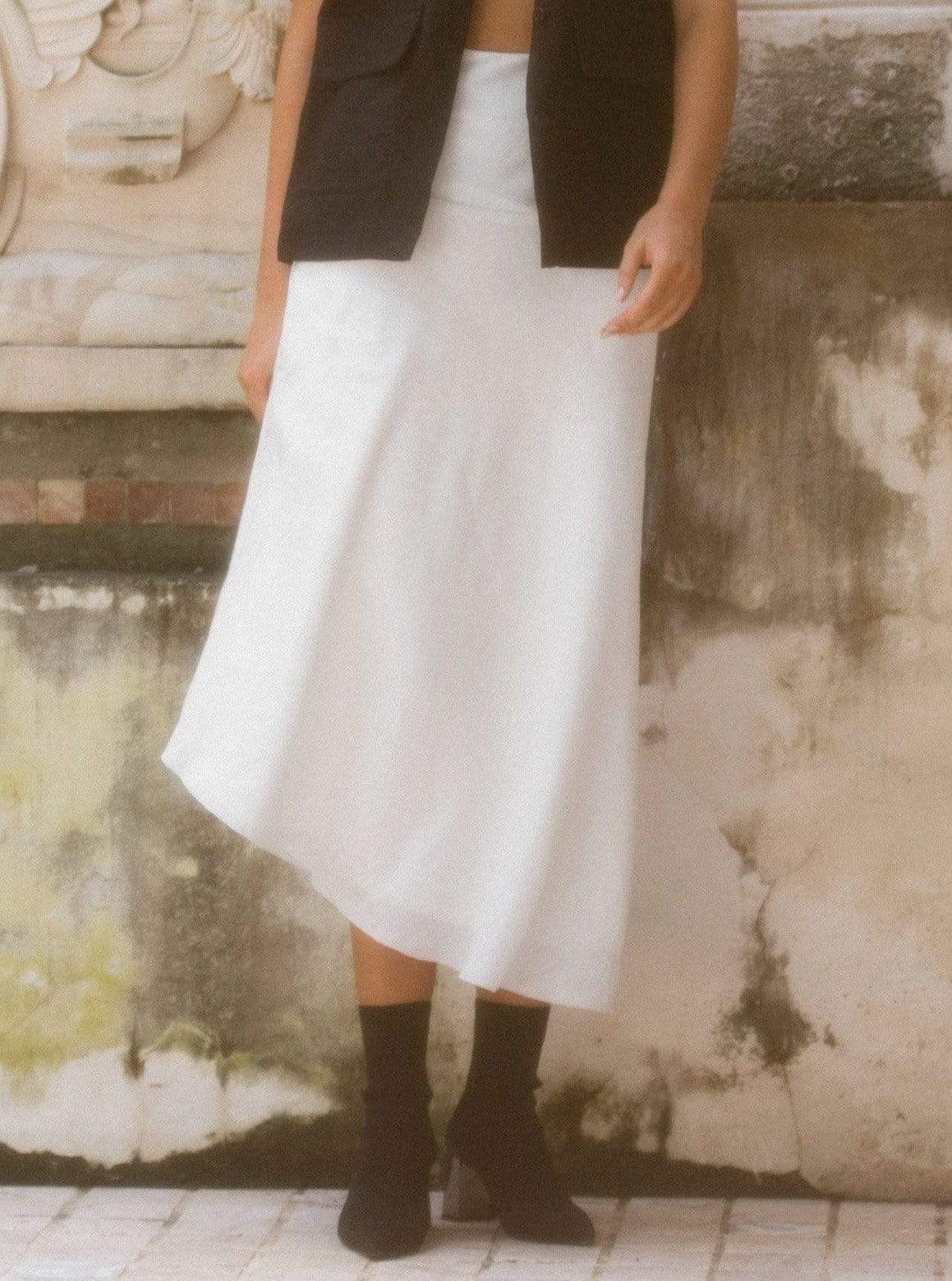 Art of Simplicity Skirts VALERY Asymmetrical Linen Skirt