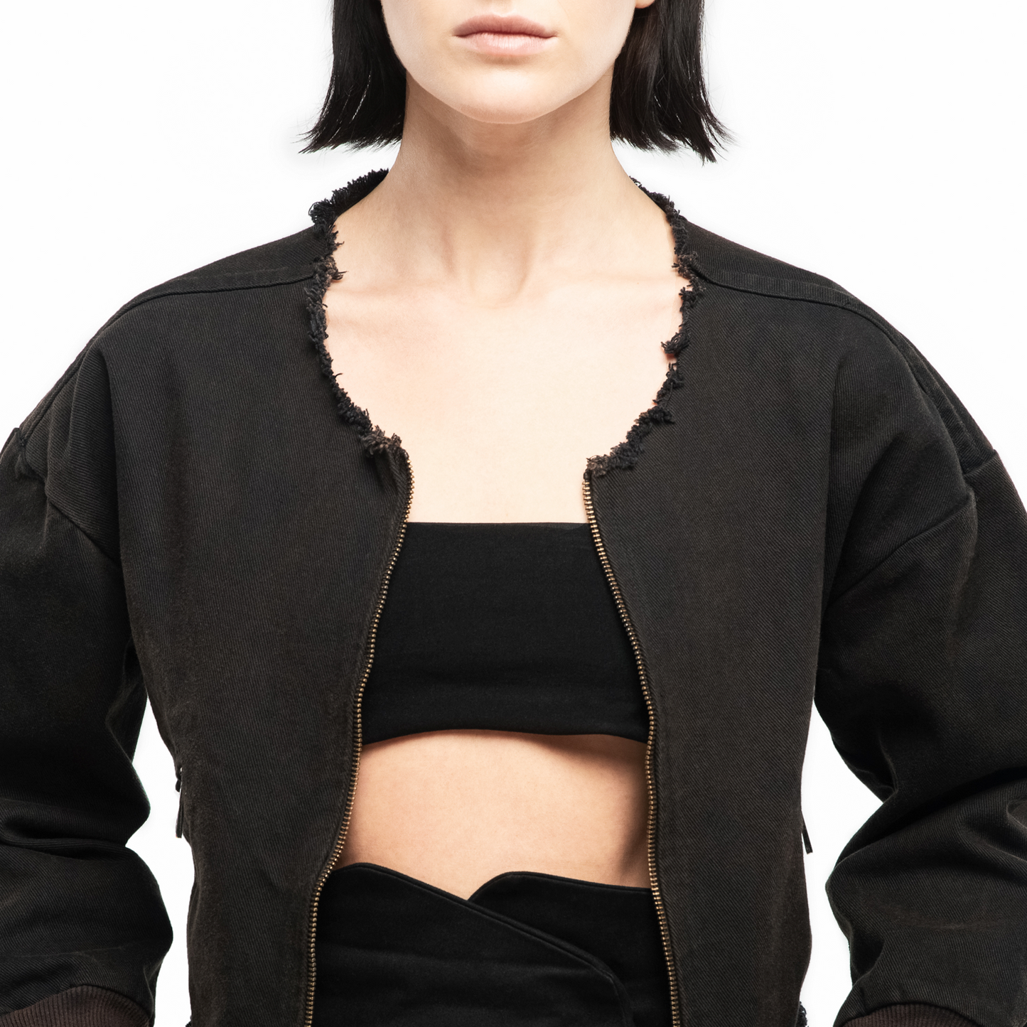 Cropped denim jacket