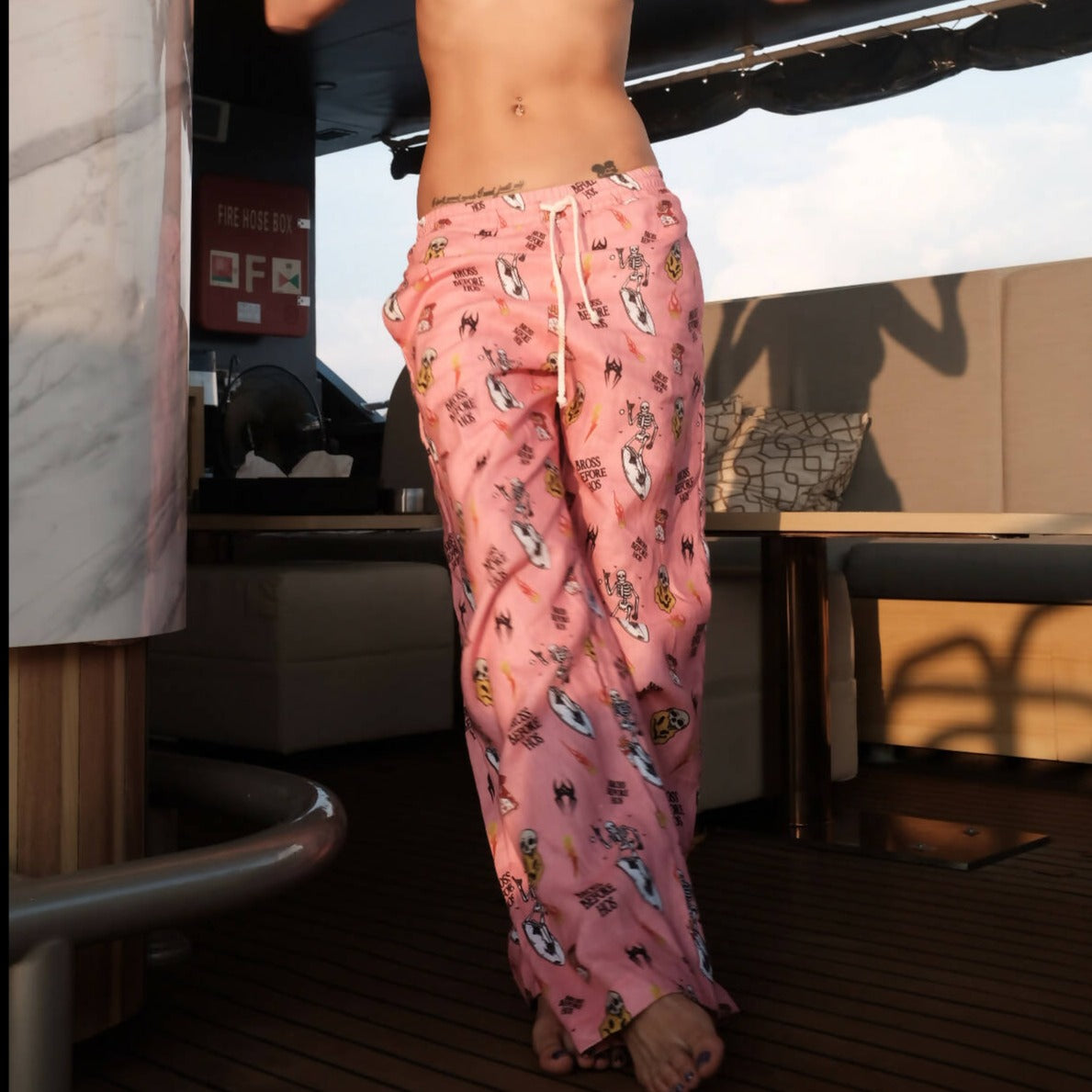 BBH Linen print culouttes pants