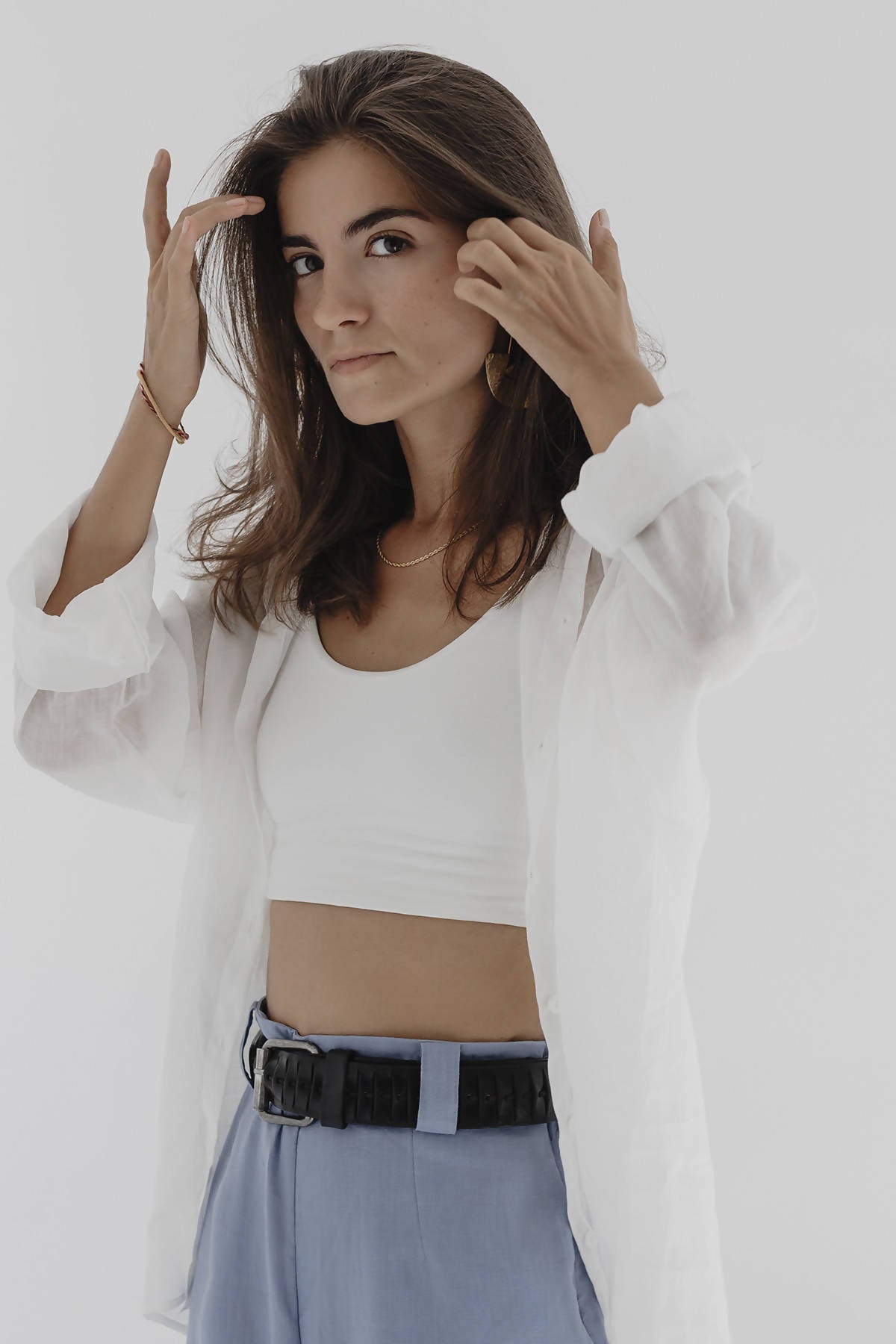 Ramie shirt white