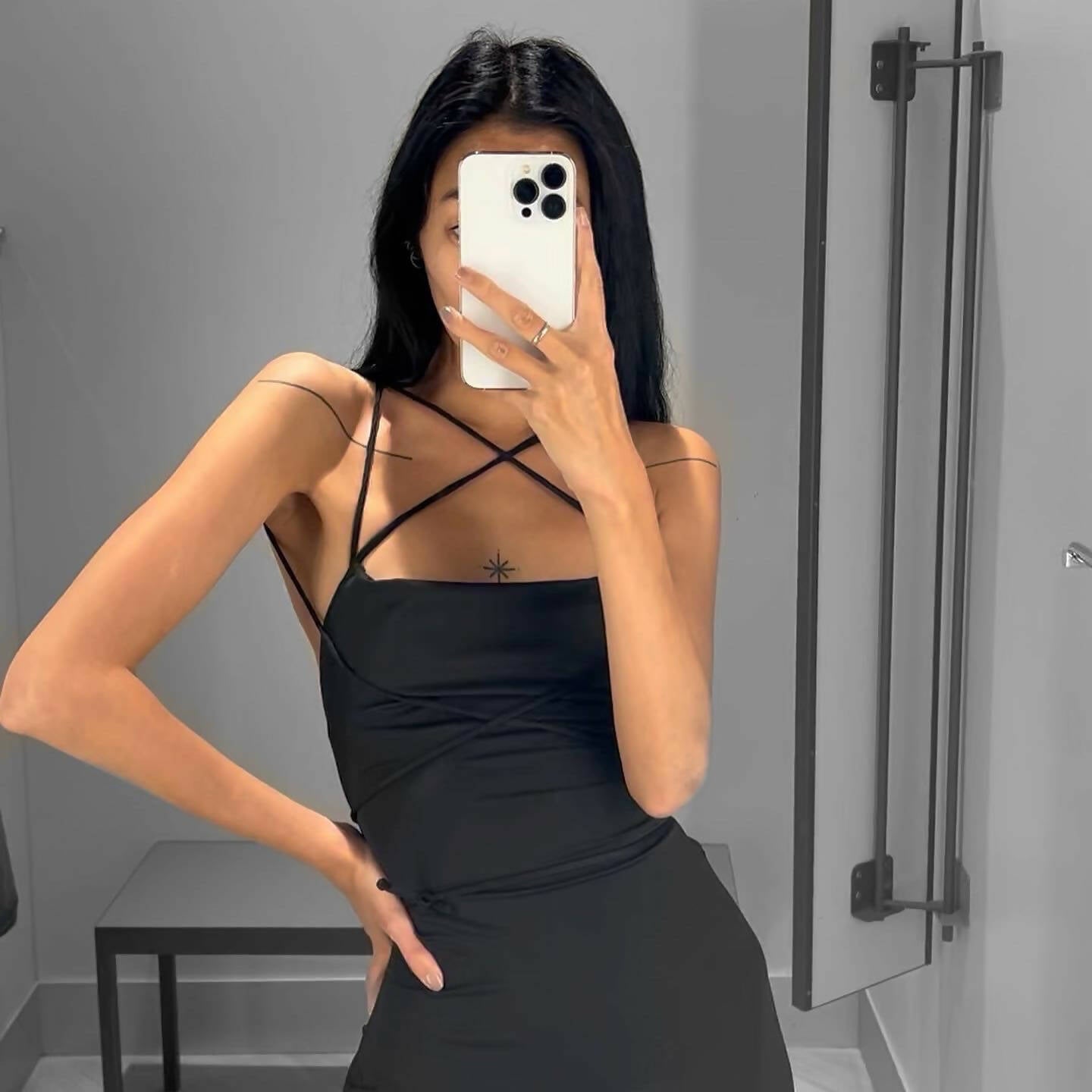 Black long dress