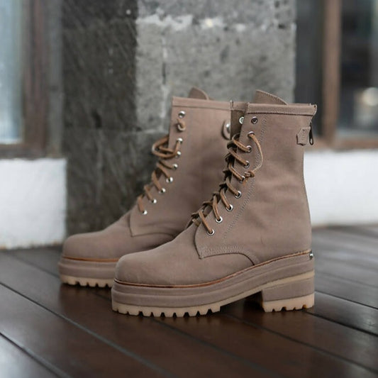 Canva combat boots - hedonist.bali