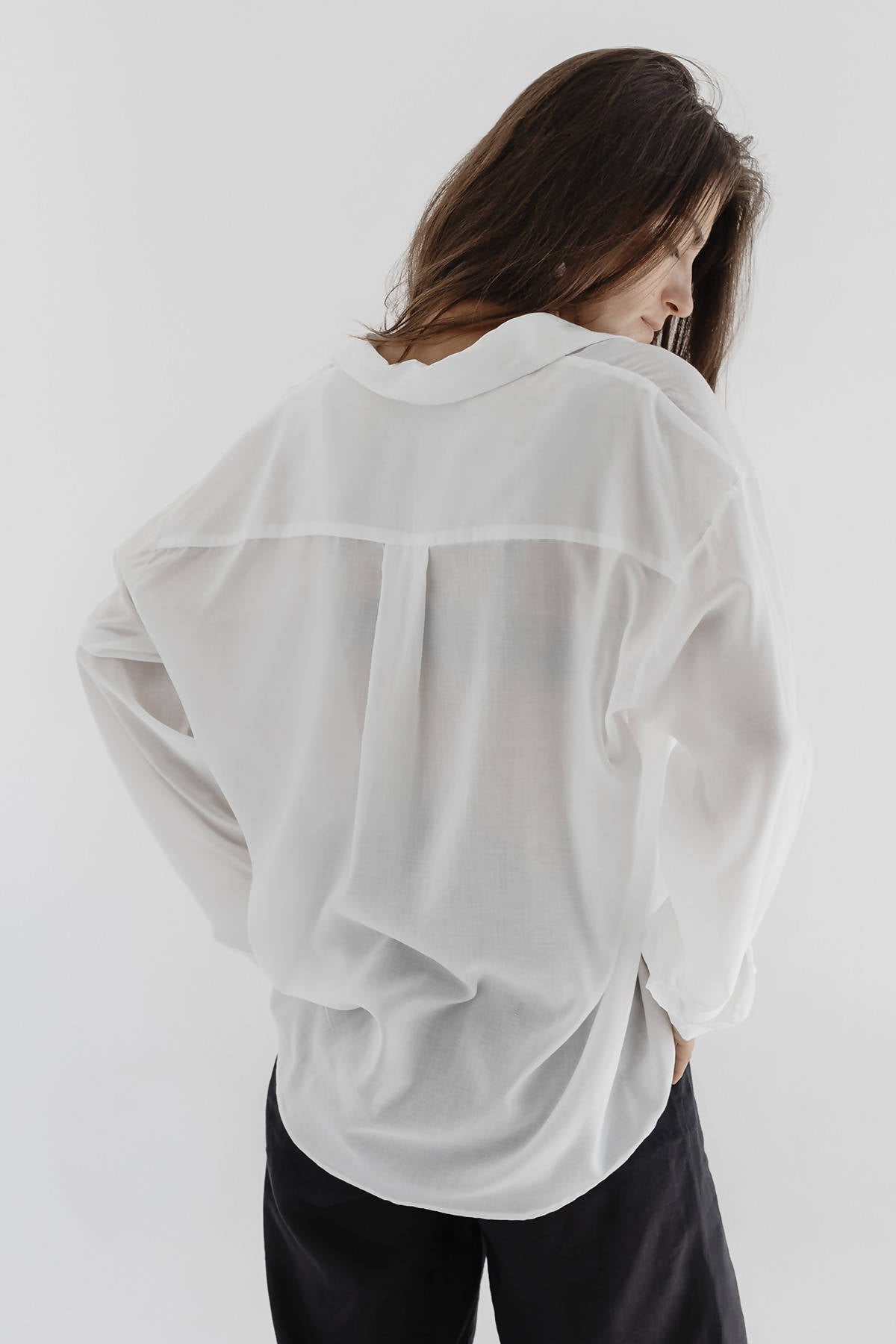 Tencel shirt white
