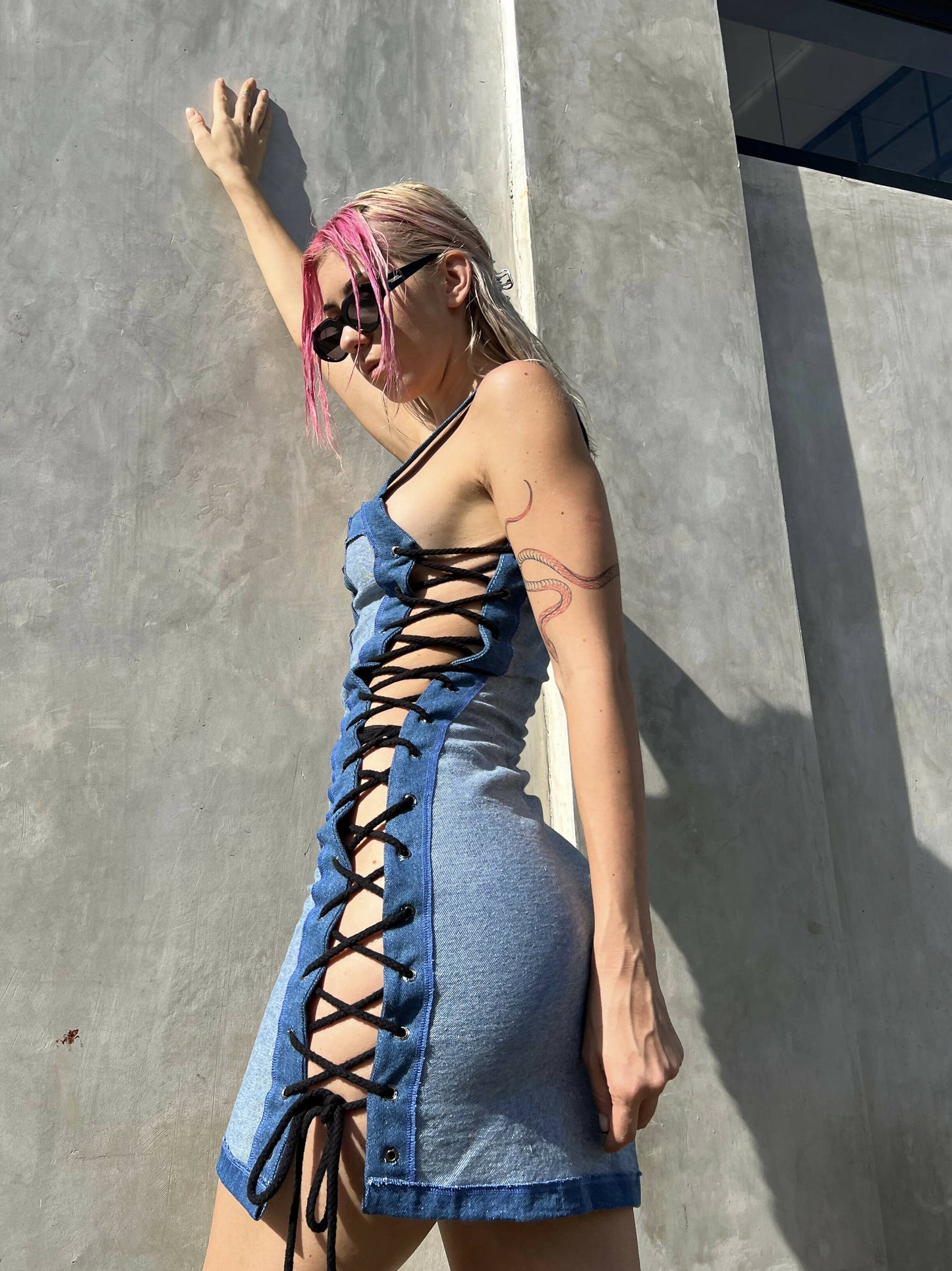 Denim dress blue