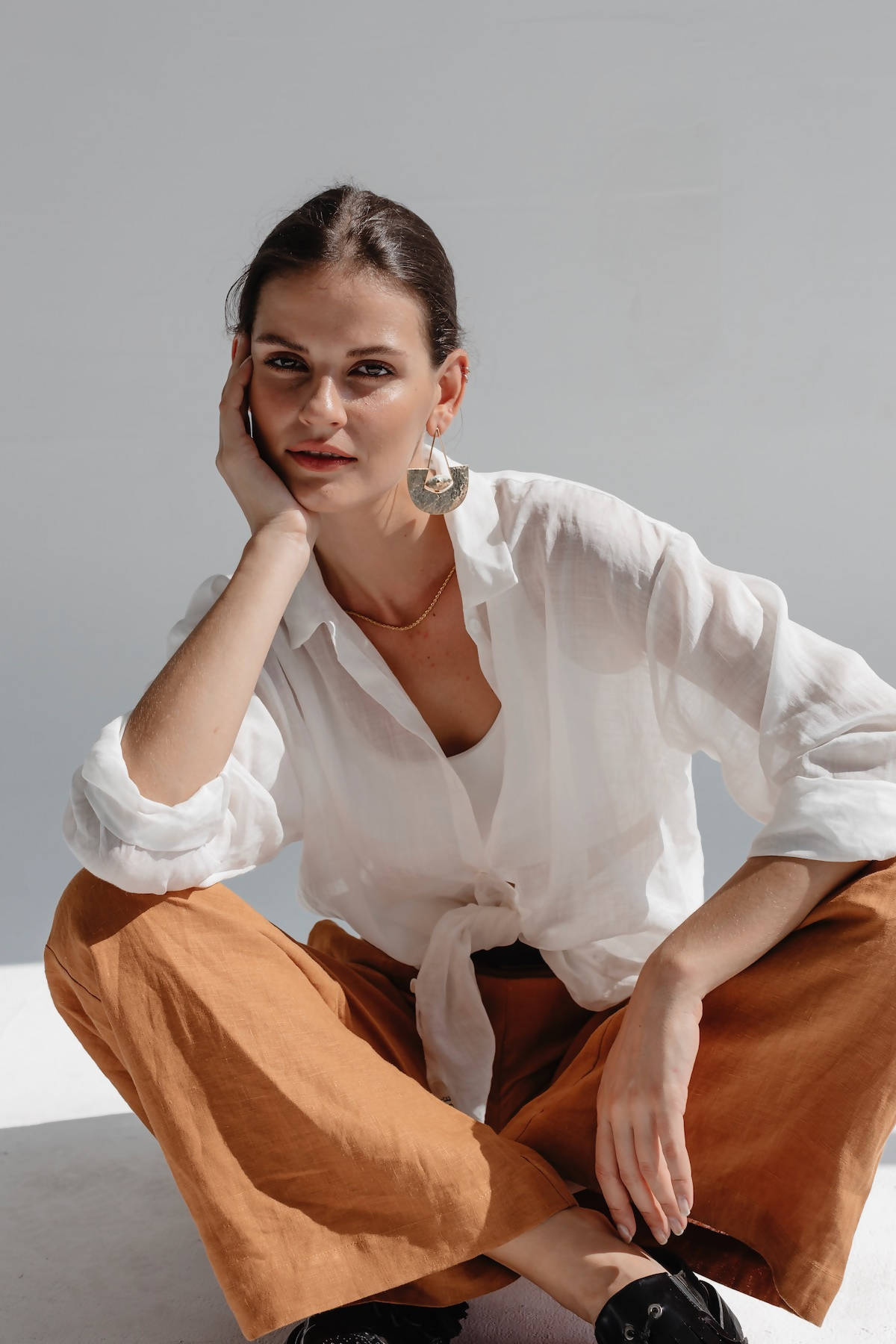 Ramie shirt white