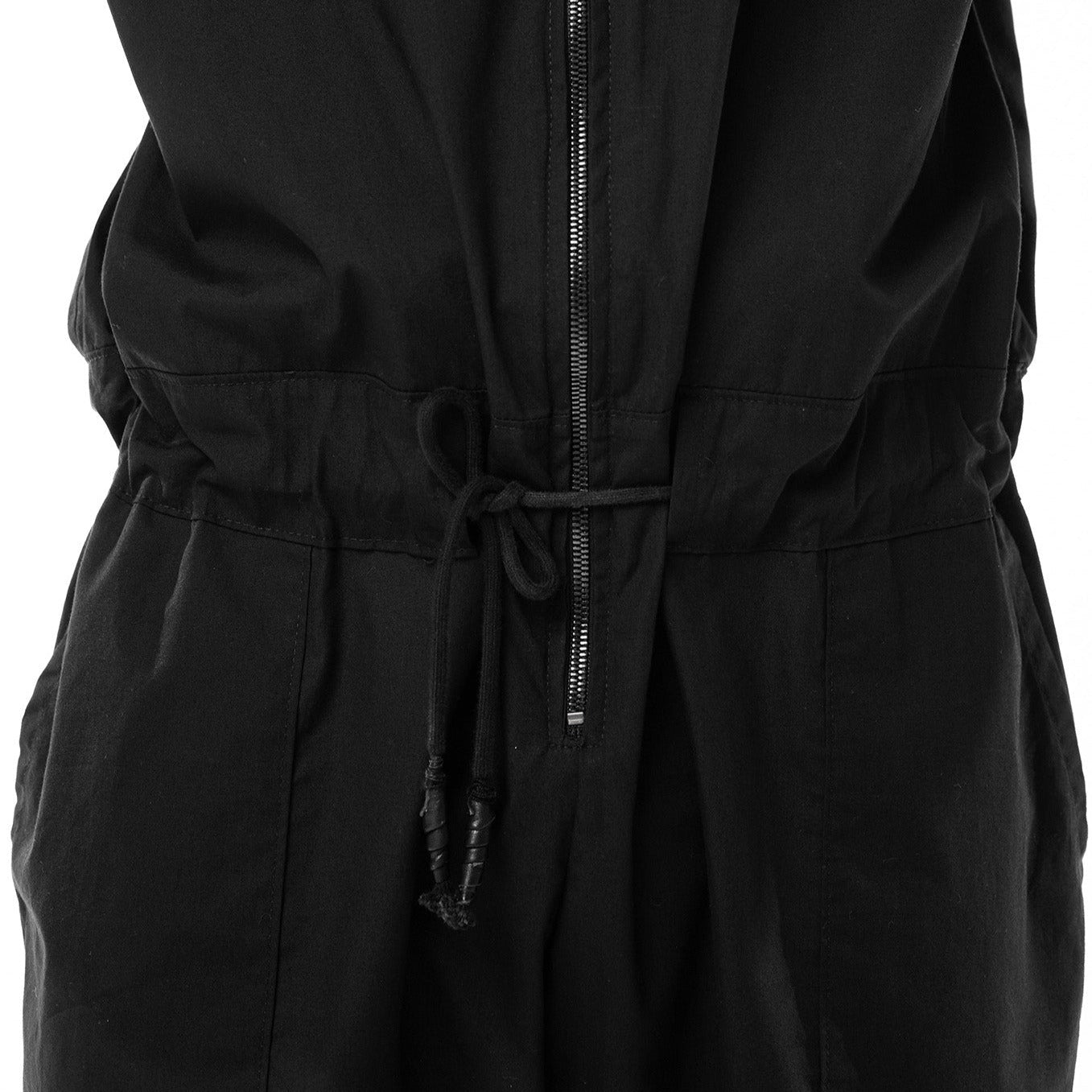 MEN BLACK JUMPSUIT ZIP FRONT | OVERZ