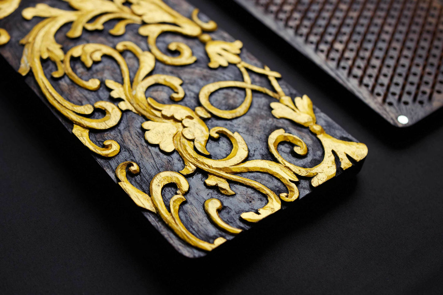 Sadhu board with hand carved openwork pattern, premium quality.
