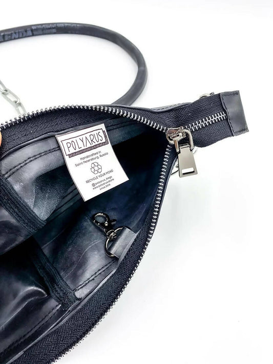 Gasmask bag on chain BLACK