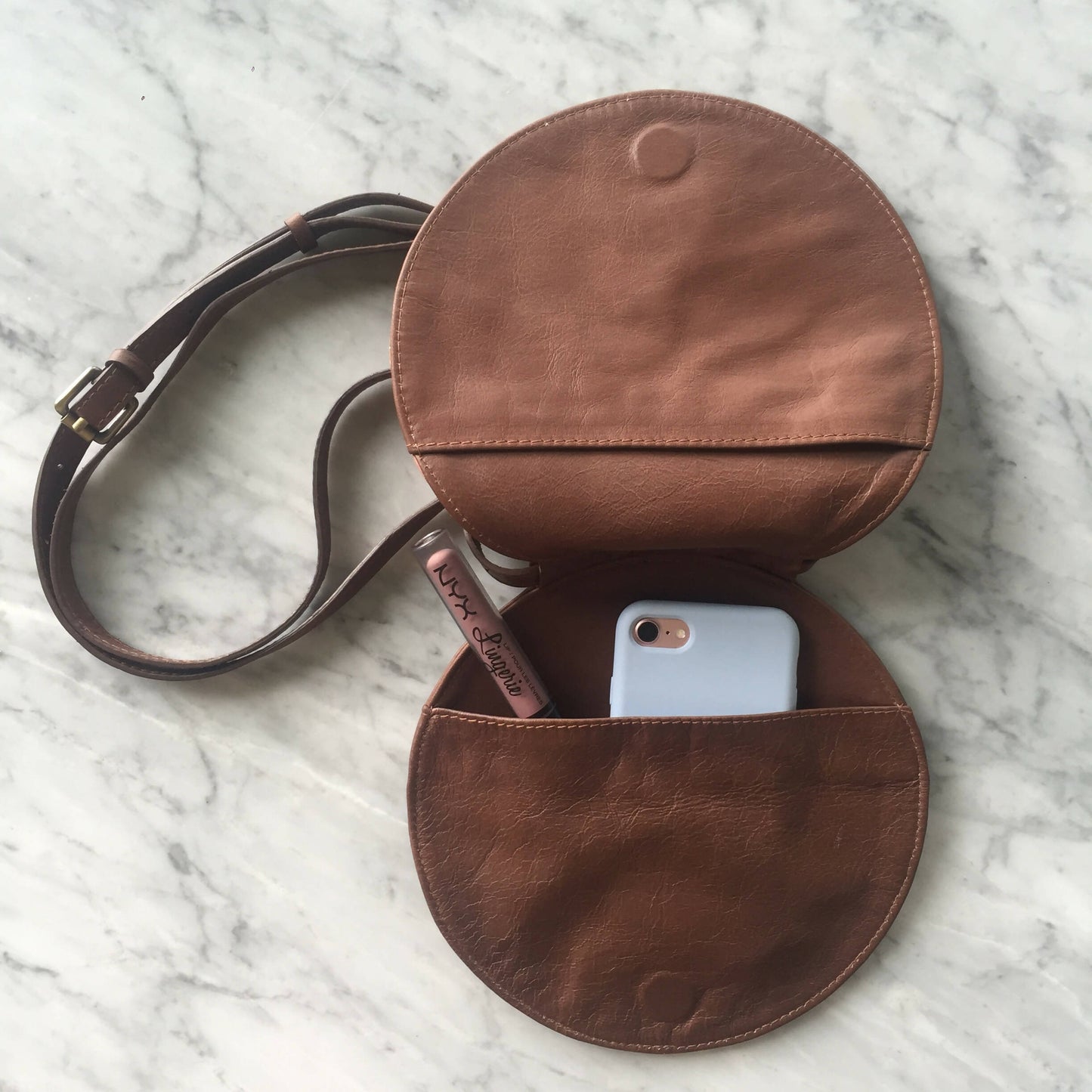 Unique Leather Handmade GIRONA Round Bag #2