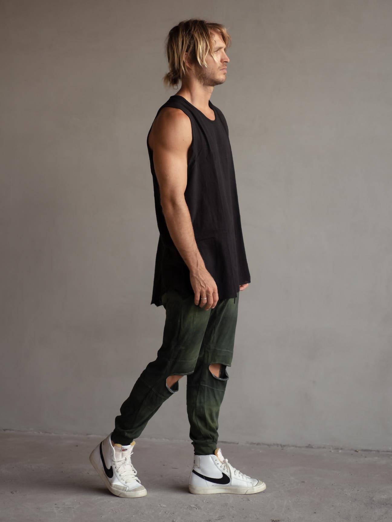 Cotton singlet black