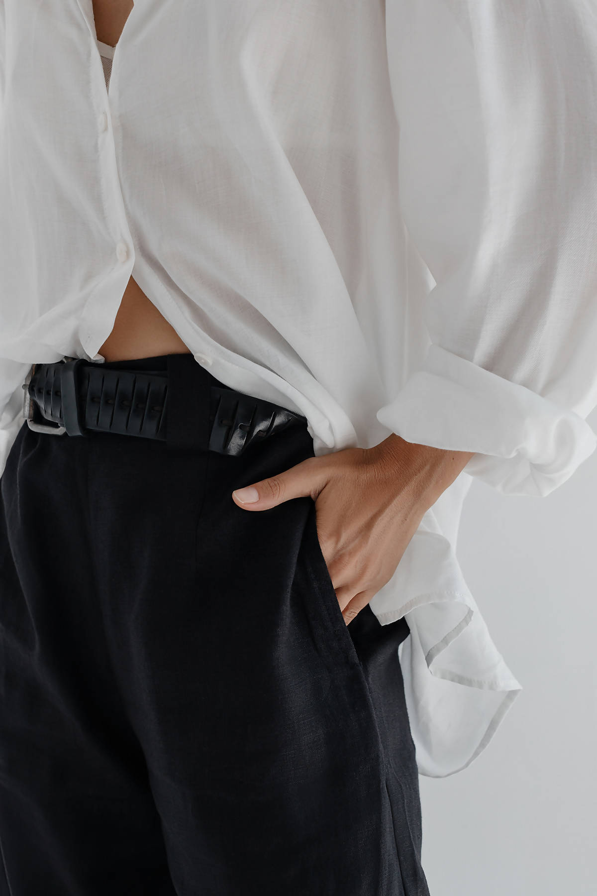Tencel shirt white