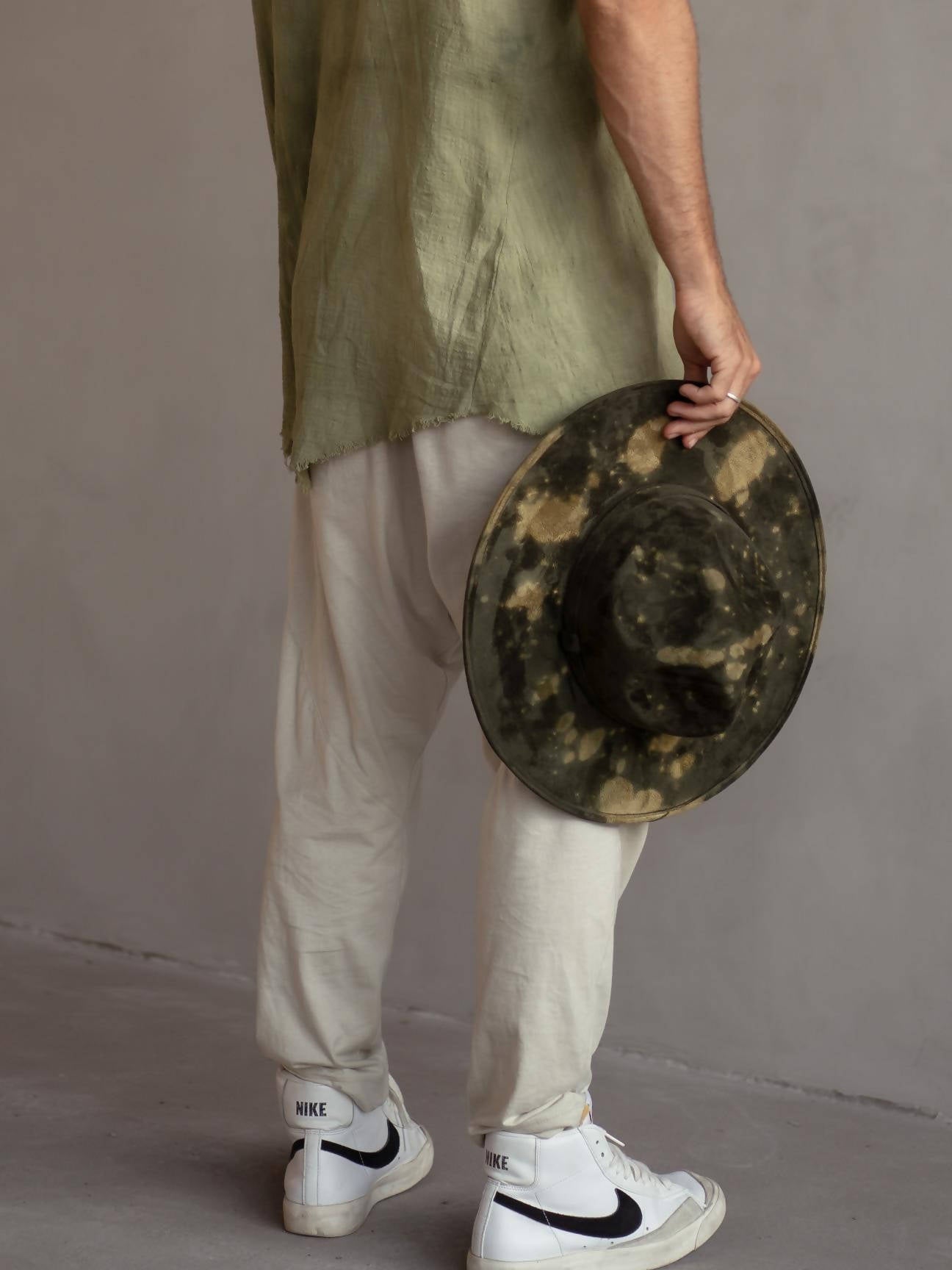 Cream cotton drop crotch pants - hedonist.bali