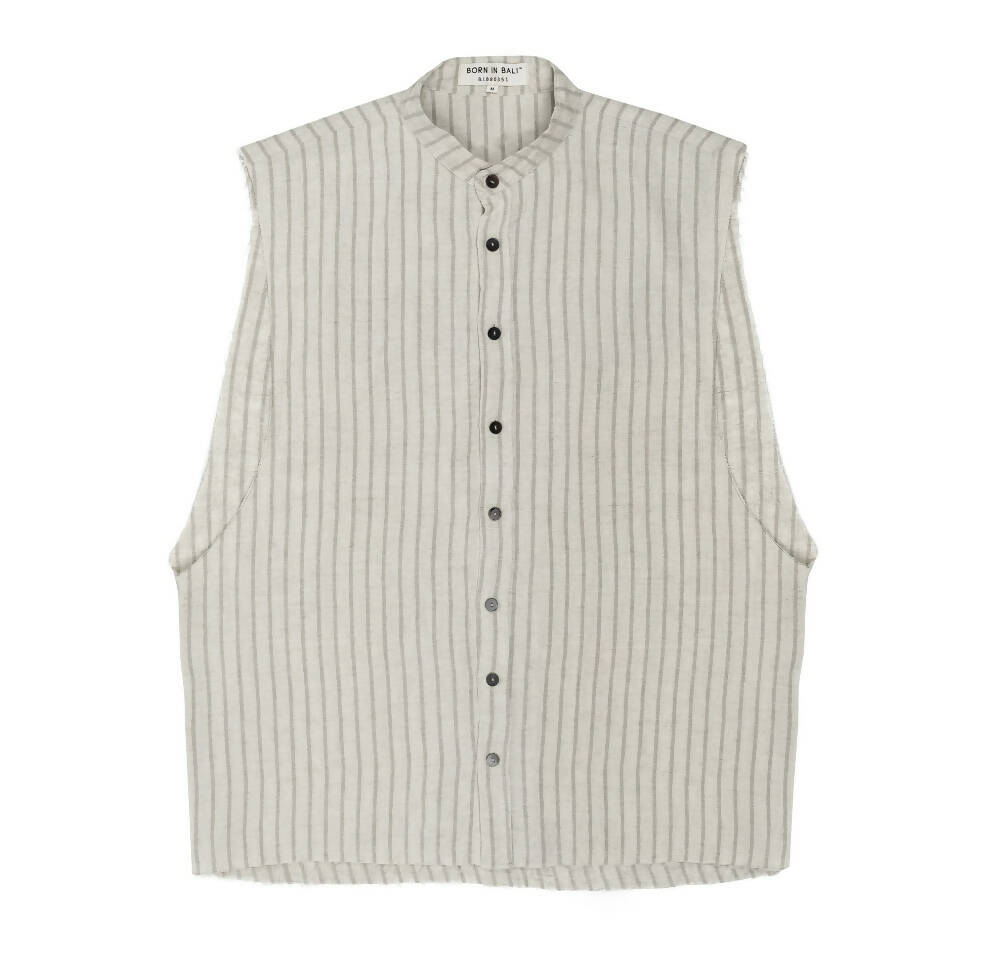 Guns sleeveless linen shirt - hedonist.bali