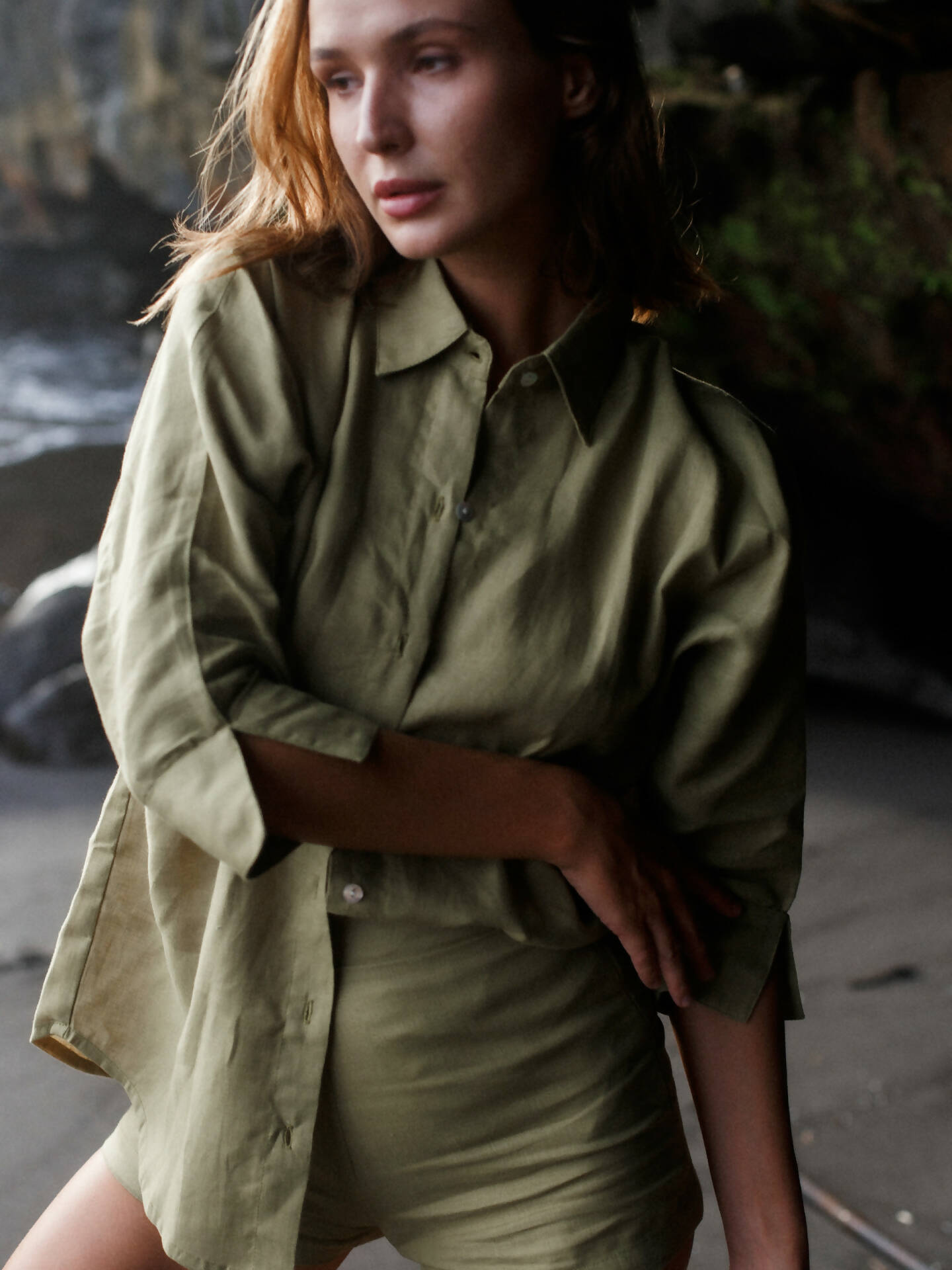 Lime Linen Shirt
