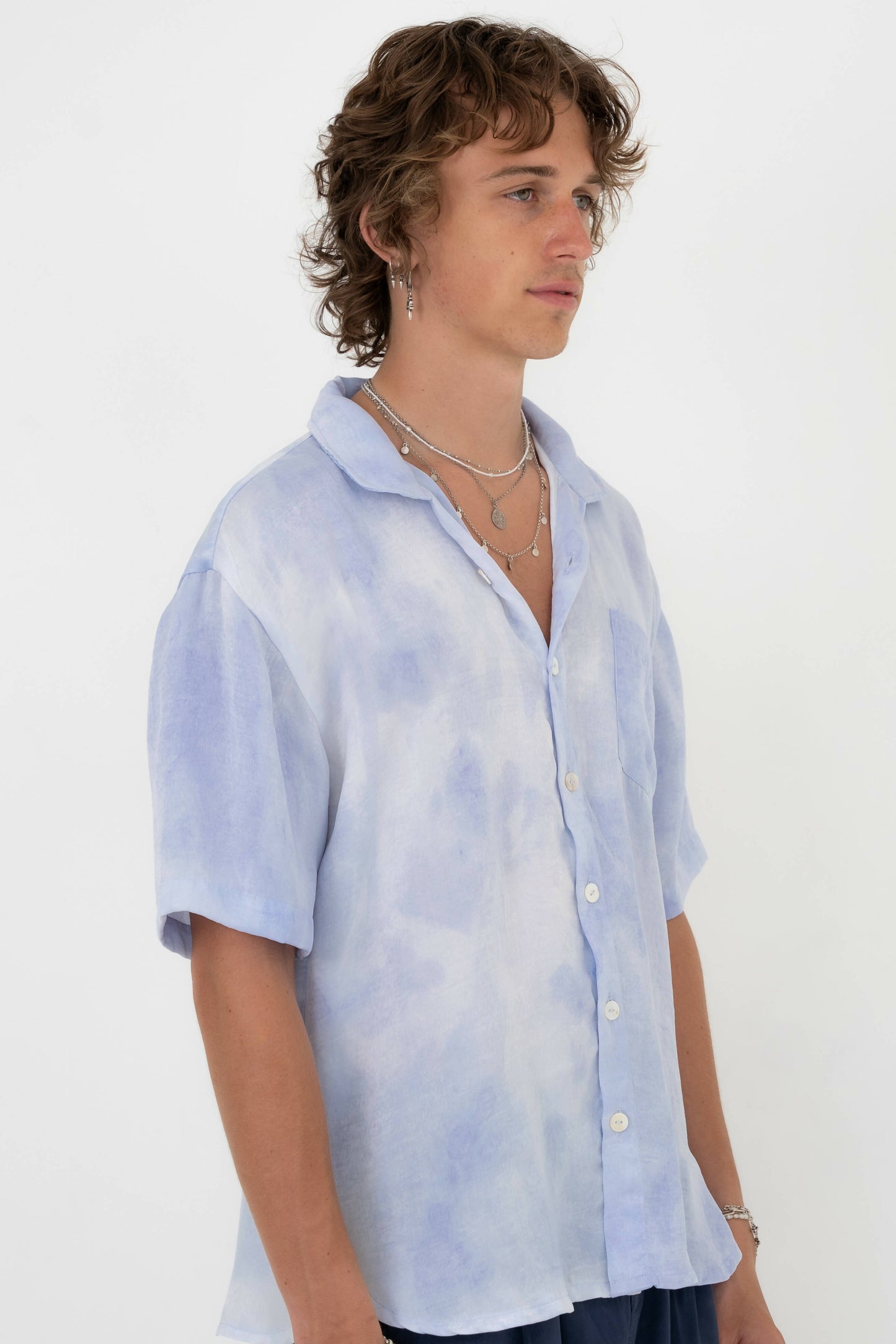 Cerulean tie-dye shirt