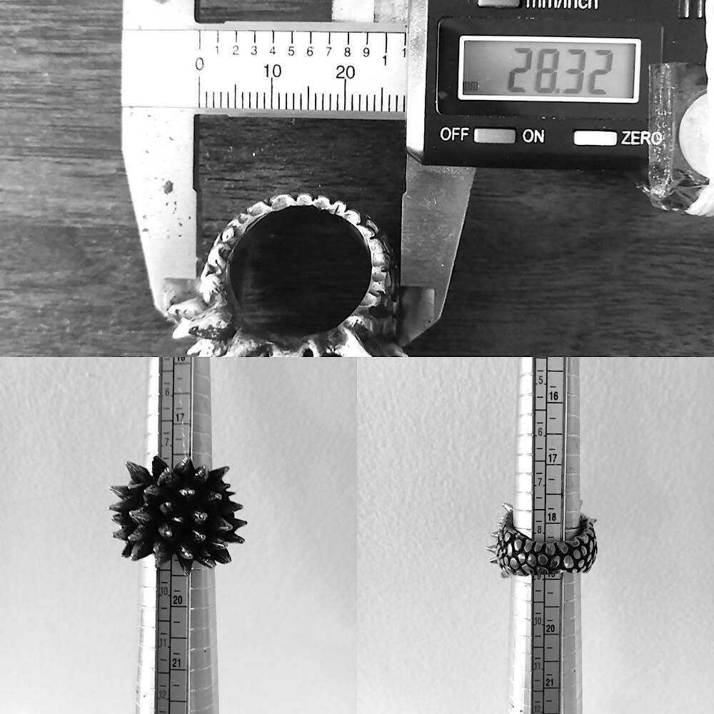 Spike ring sterling silver