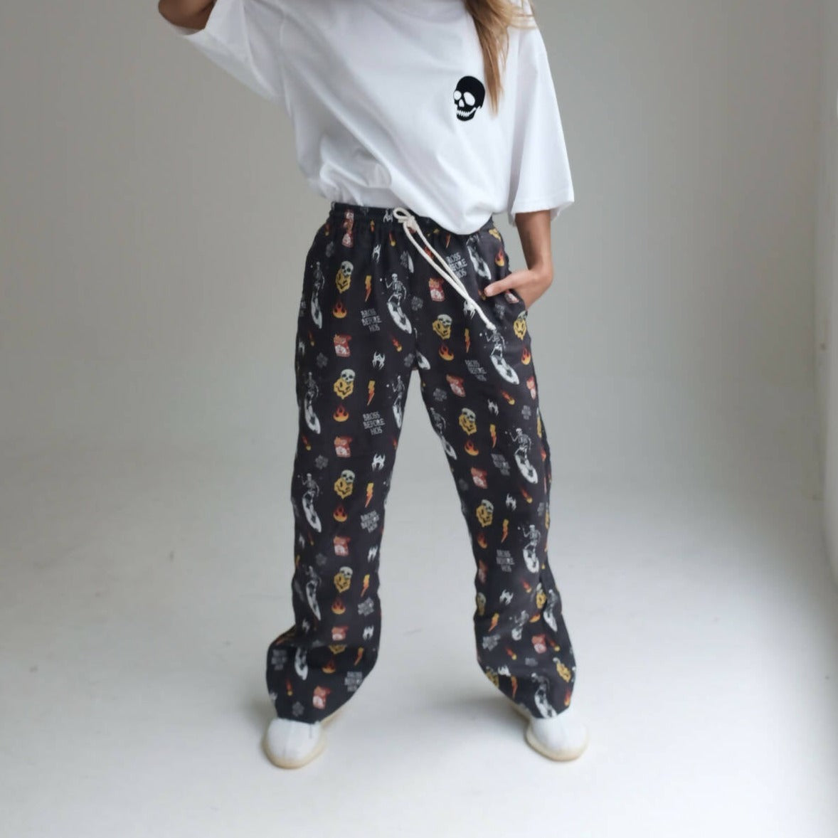 BBH Linen print culouttes pants