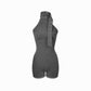 Valkyrie Short Catsuit Grey