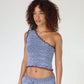Hibiscus One-Shoulder Knit Top