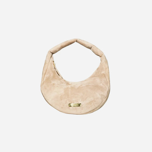 The Circle bag Small Suede- Taupe