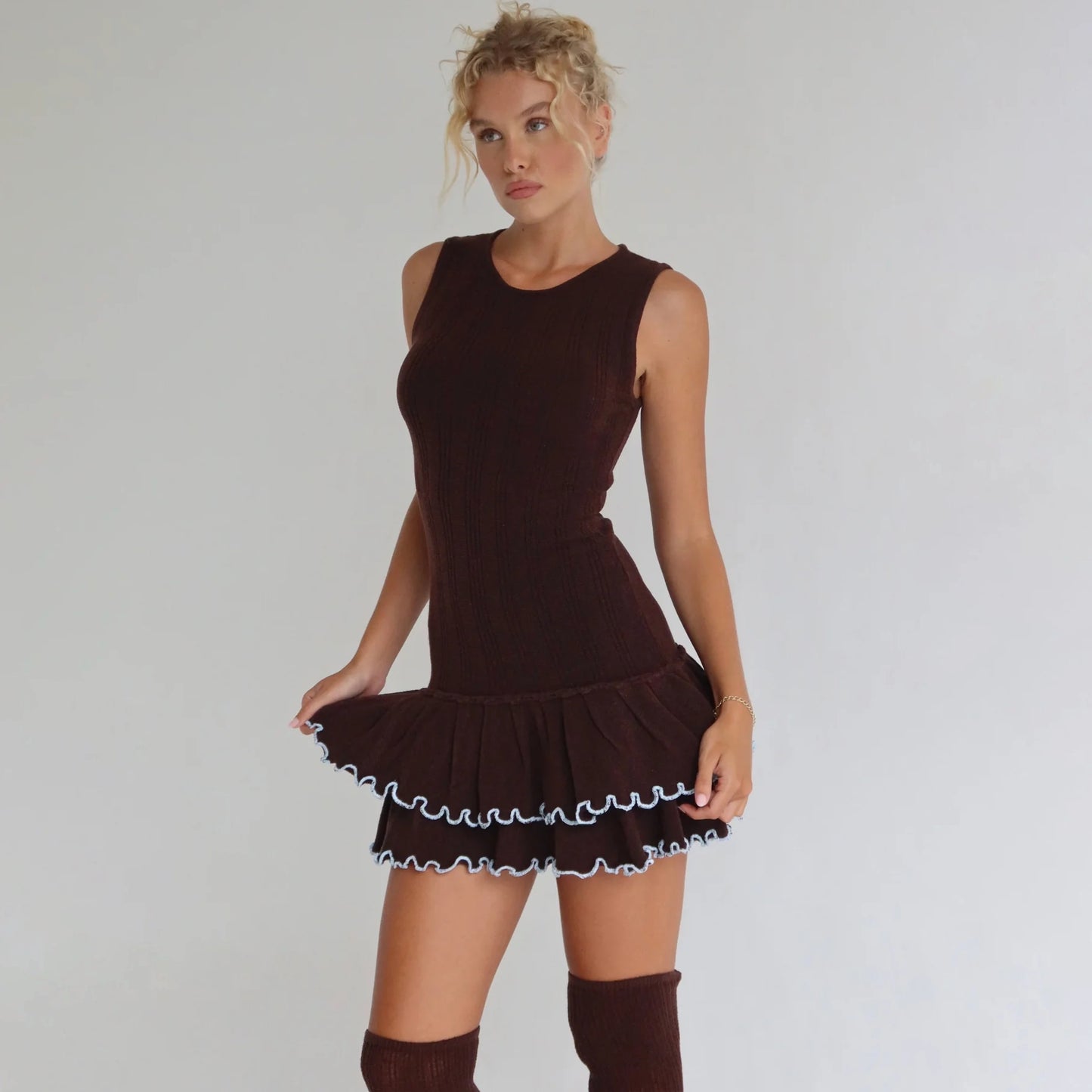 Marigold Knit Mini Dress
