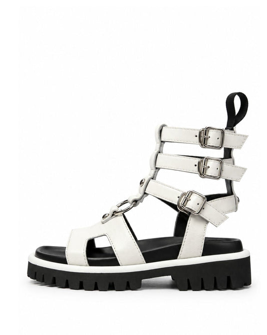 White Chain Sandals