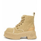 Beige Canvas Boots