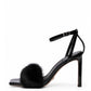 Night-Out Black Fur Heels