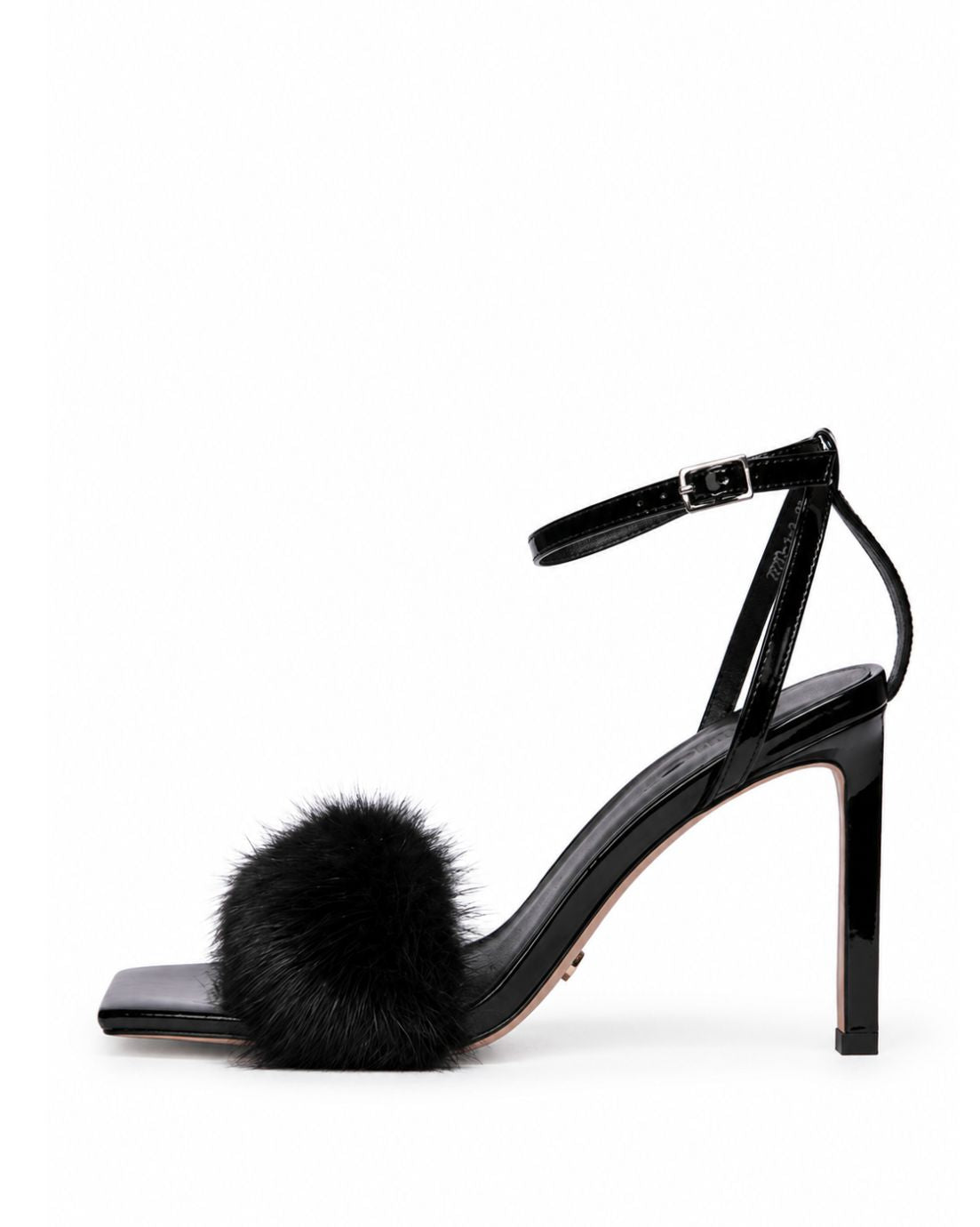 Night-Out Black Fur Heels