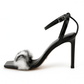 Black & White Fur Strap Heels