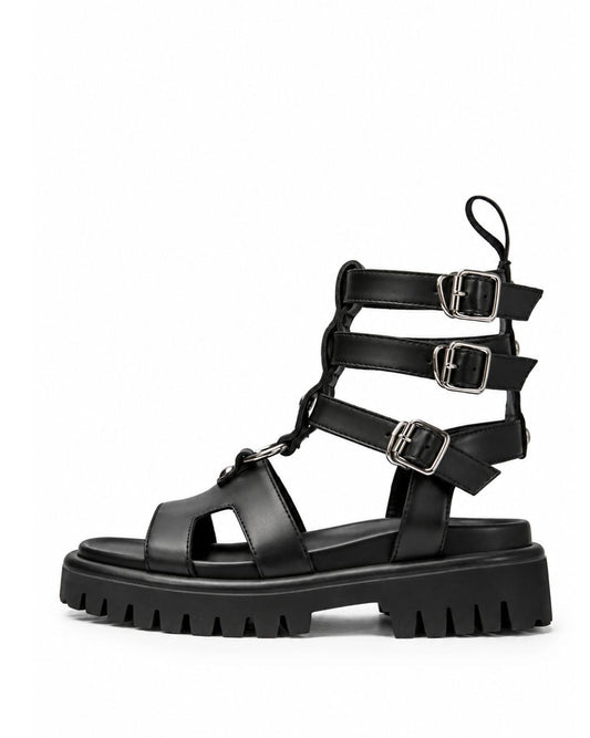 Black Chain Sandals