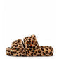 Leopard Fur Slippers