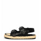 Black Double-Buckle Sandals