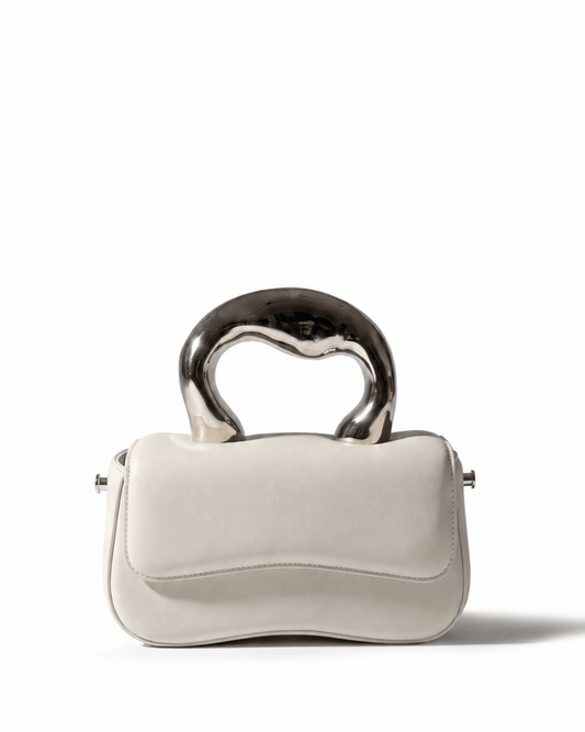 Ivory Sculptural-Handle Box Bag
