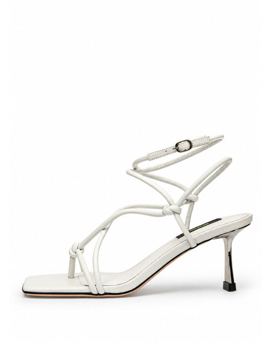 White Strap Heels