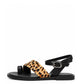 Leopard Toe Sandals