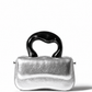Silver Sculptural-Handle Evening Bag
