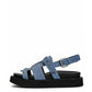 Blue Textured Sandals