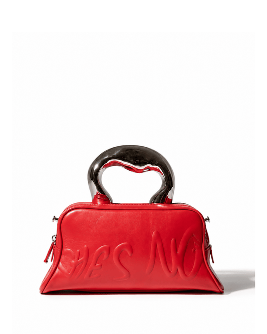 Red Sculptural Evening Bag