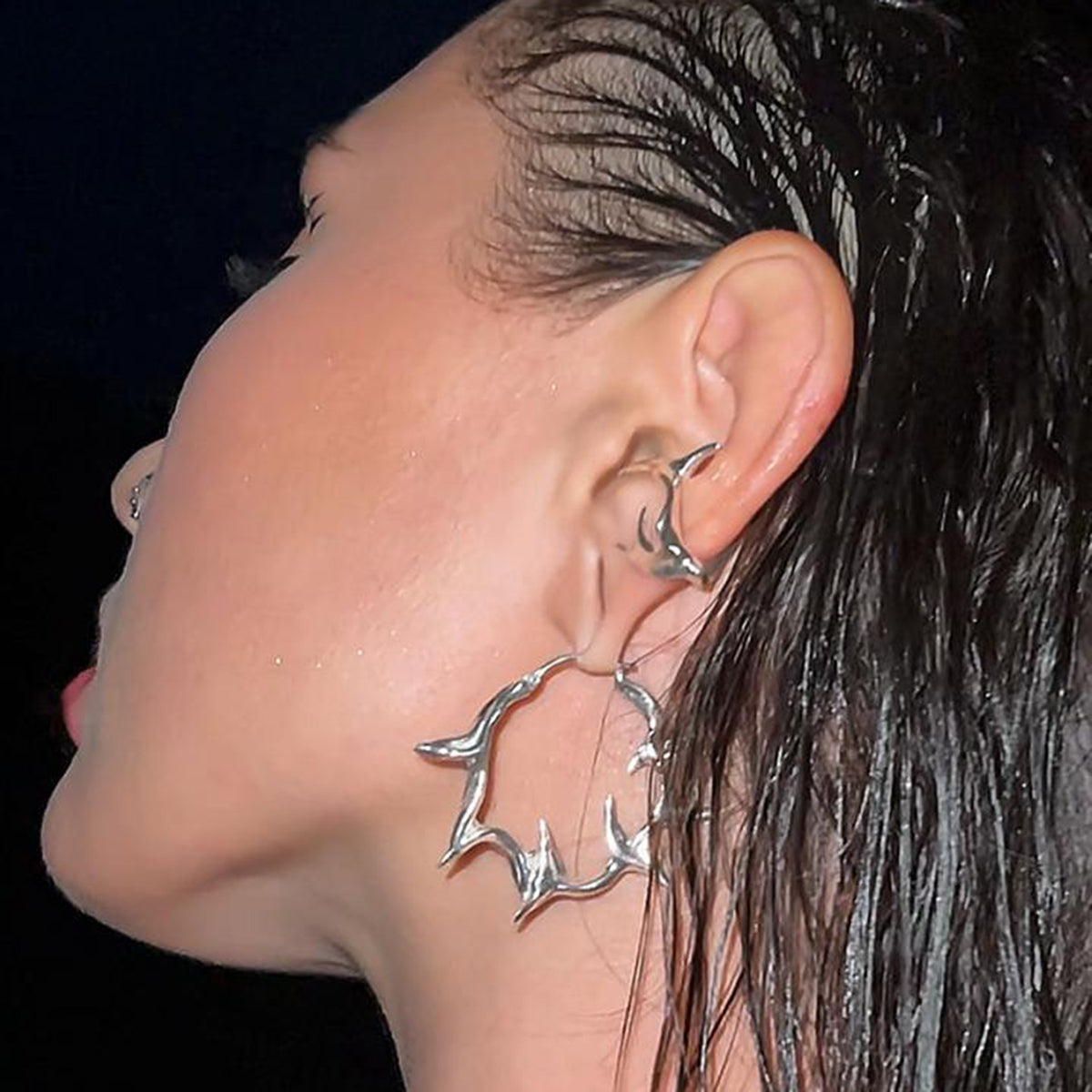 Sharks Tribal Hoop Earring