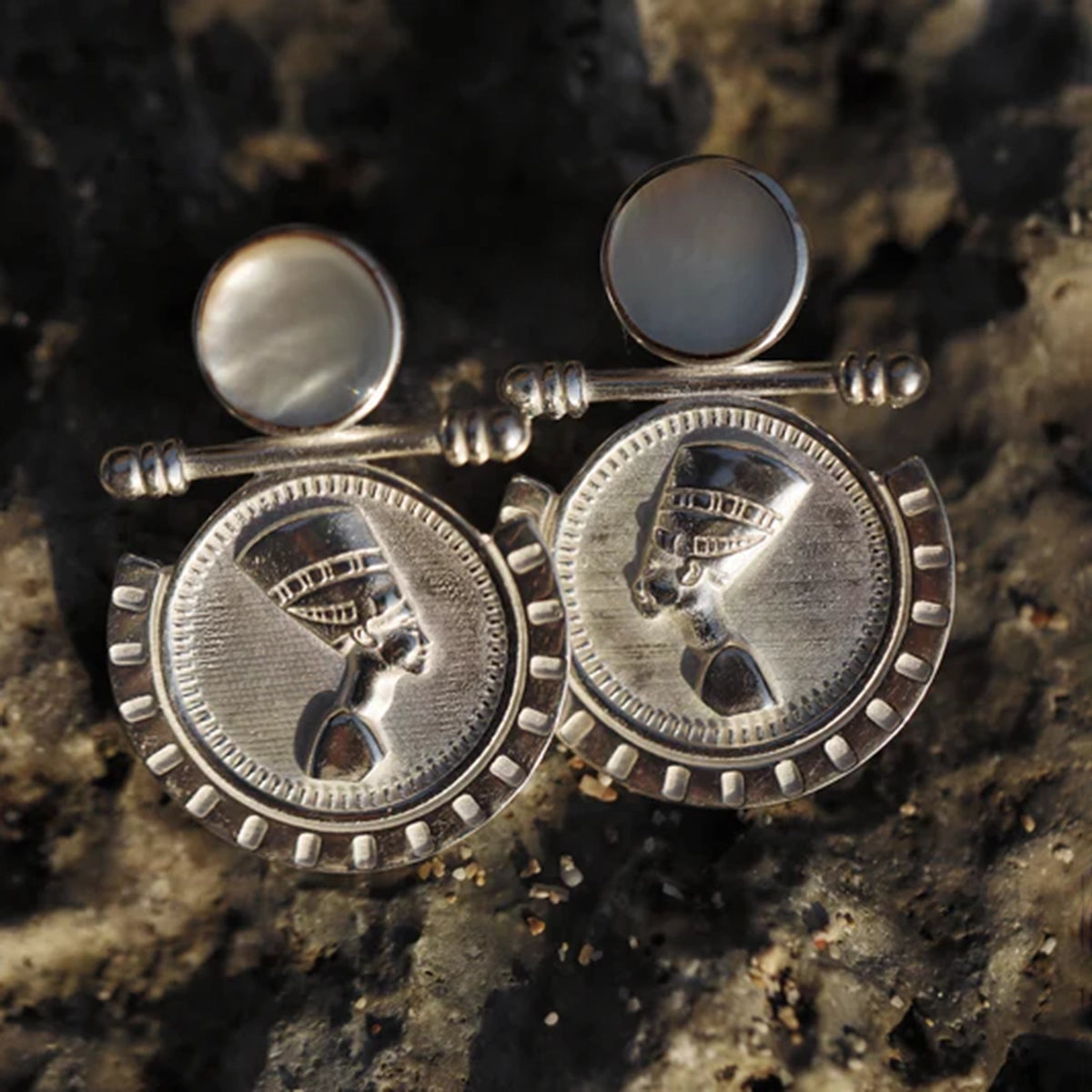 Earrings Nefertiti Silver
