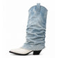 Denim Cowboy Boots