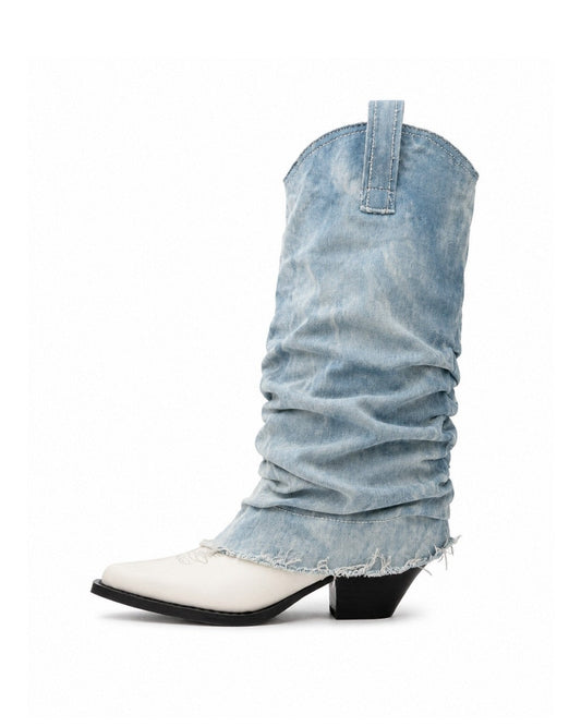 Denim Cowboy Boots