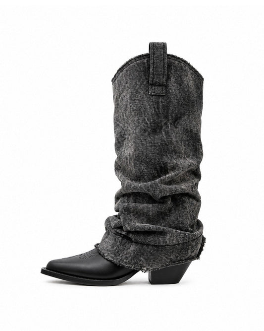 Grey Slouch Boots