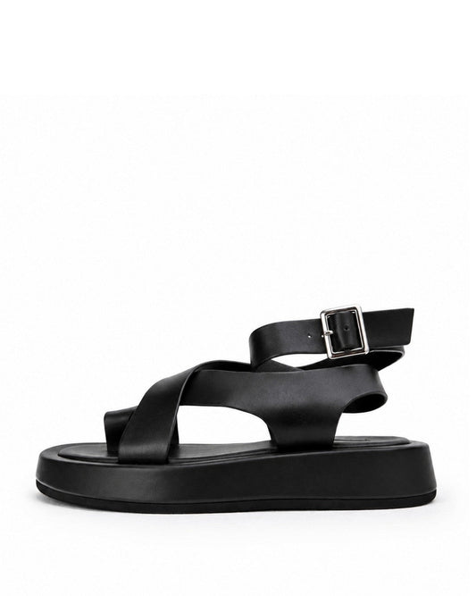 Black Layered Sandals