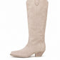 Cream Knee Boots