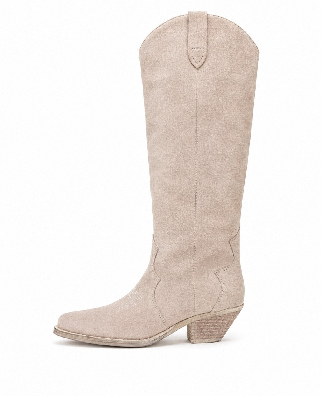 Cream Knee Boots